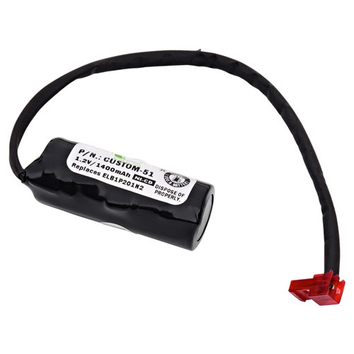 Lithonia - ELB1210N Battery Replacement 1.2V 1400 mAh Battery